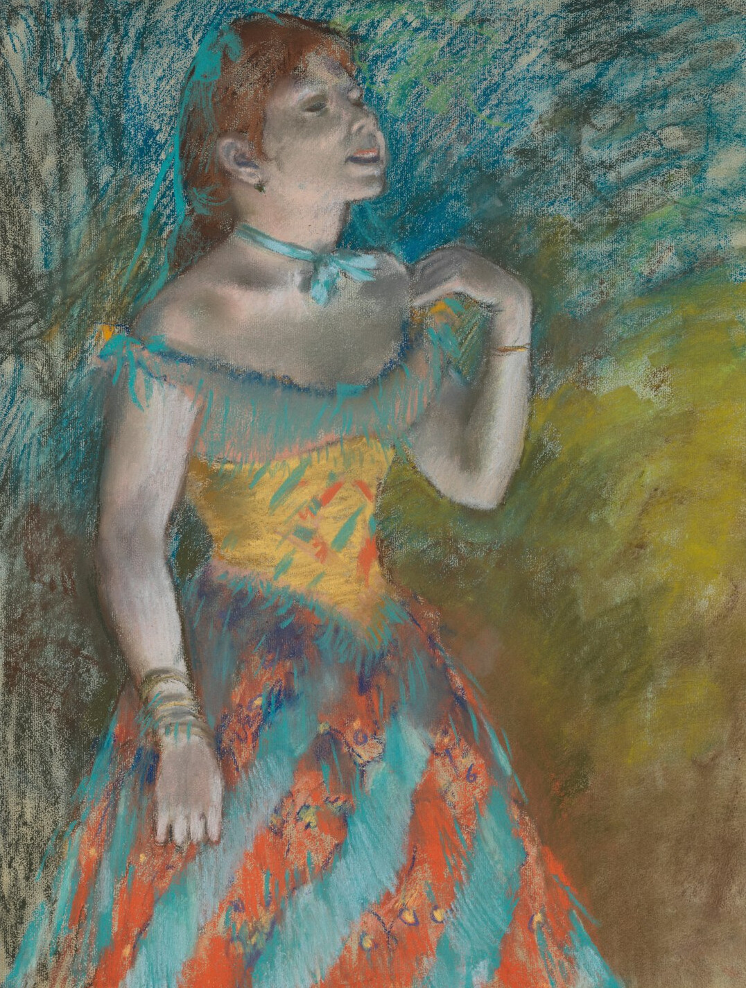 Portrait of a glamorous Latin American female singer